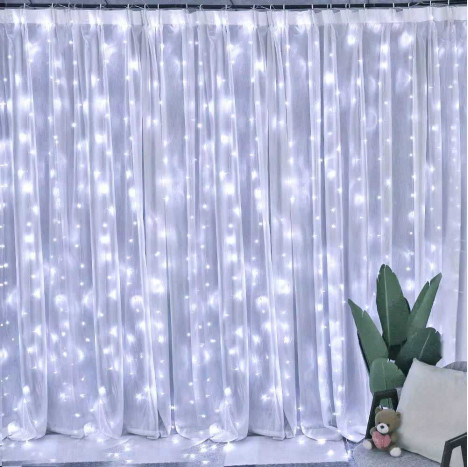 LED 4х2м Гірлянда Штора колір Холодний Білий USB Power 300LED LED 4х2м Гірлянда Штора колір Холодний Білий USB Power 300LED